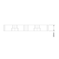 32-4590M10-1 MODULAR SOLUTIONS FOOT & CASTER CONNECTING PLATE<br>45MM X 90MM, M10 HOLE W/HARDWARE